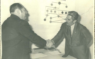 'Prefeito Chico Raimundo encontra-se com o governador Aureliano Chaves 1970 a 1979