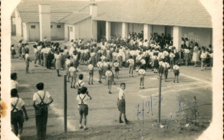 'Vista do Grupo Ecolar Deiró Borges na década de 1950 década de 50 décadas de 50