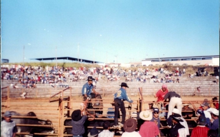 'Encontro de cavaleiros e montarias no Parque de Exposições de Campos Altos década de 90