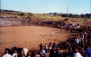 'Encontro de cavaleiros e montarias no Parque de Exposições de Campos Altos.  ano 200