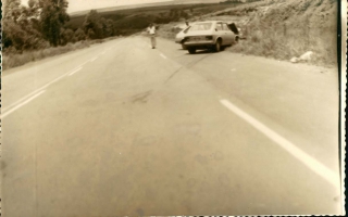 'Acidente entre um FIAT 145 e um Passat' década de 70