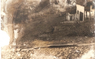 'Vista da cidade de Campos Altos, fim da Rua Jorge Lemos década de 60