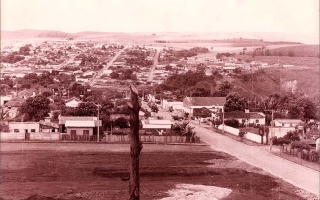 'Vista da cidade de Campos Altos de um ponto não identificado década de 60